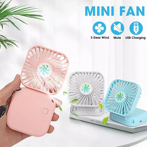 Quạt mini đeo cổ đa năng có thể gấp gọn điều chỉnh xoay 180 độ | Gió mạnh 3 tốc độ