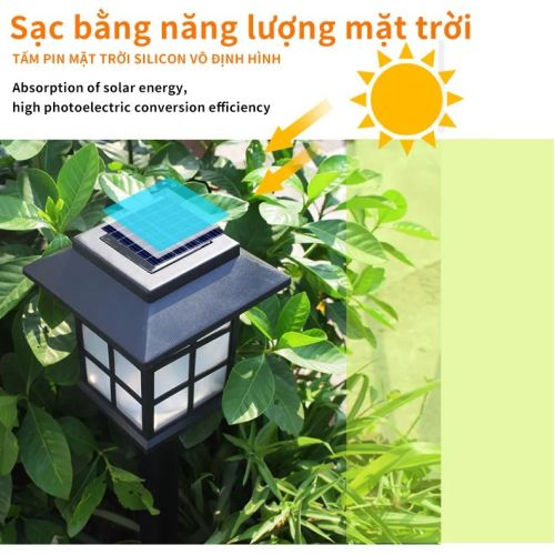 Đèn led năng lượng mặt trời trang trí sân vườn